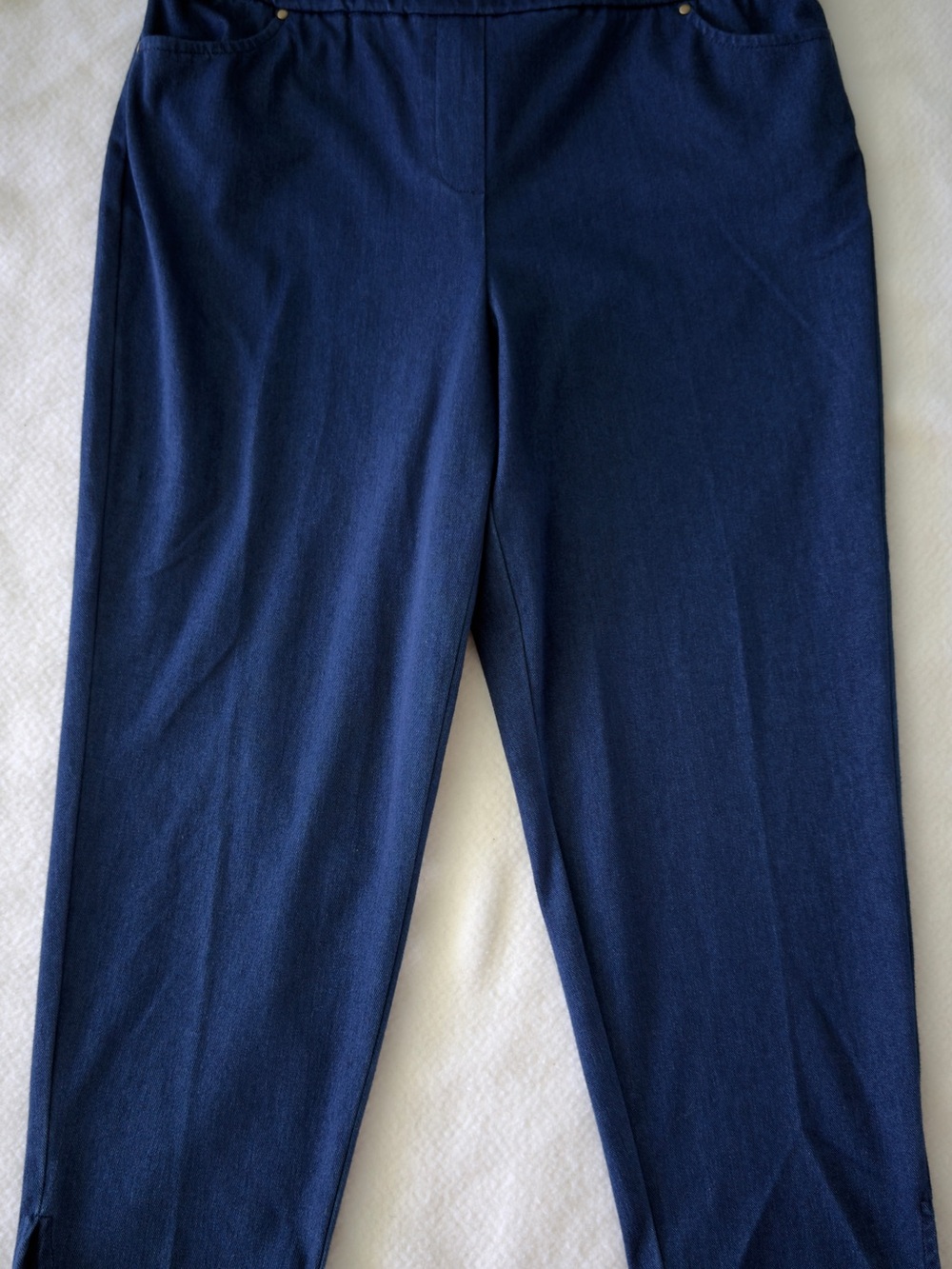Alfred Dunner Navy Pull-On Skinny Jeans